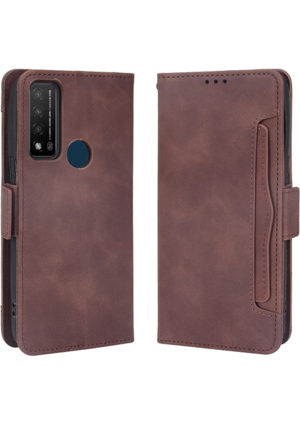 Tcl 20R 5g ile Uyumlu Kickstand Koruyucu, Kredi Kartı Tutacağı Pu Deri Darbeye Dayanıklı Telefon Kılıfı (Yurt Dışından)