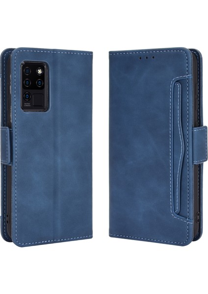 Oukitel C21 ile Uyumlu Kickstand Koruyucu, Kredi Kartı Tutacağı Pu Deri Darbeye Dayanıklı Telefon Kılıfı (Yurt Dışından)