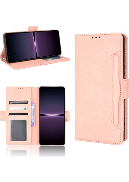 Sony Xperia 1 Ⅳ ile Uyumlu Kickstand Koruyucu, Kredi Kartı Tutacağı Pu Deri Darbeye Dayanıklı Telefon Kılıfı (Yurt Dışından) fırsatları