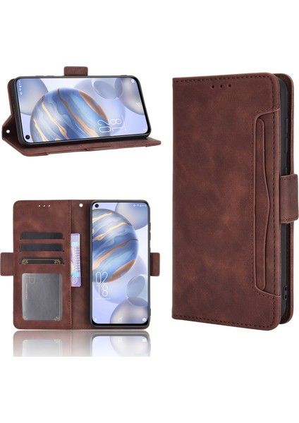 Oukitel C21 ile Uyumlu Kickstand Koruyucu, Kredi Kartı Tutacağı Pu Deri Darbeye Dayanıklı Telefon Kılıfı (Yurt Dışından) fırsatları