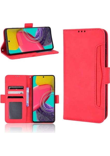 Samsung Galaxy M33 5g ile Uyumlu Kickstand Koruyucu, Kredi Kartı Tutacağı Pu Deri Darbeye Dayanıklı Telefon Kılıfı (Yurt Dışından) fırsatları