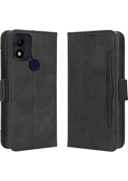 Tcl 305I ile Uyumlu Kickstand Koruyucu, Kredi Kartı Tutacağı Pu Deri Darbeye Dayanıklı Telefon Kılıfı (Yurt Dışından)