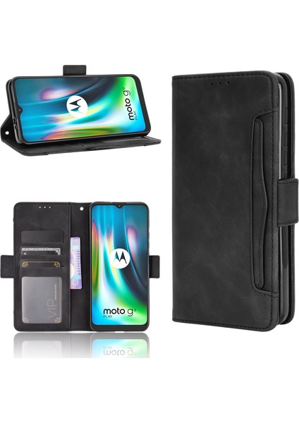 Motorola Moto G9 Play/e7 Plus ile Uyumlu Kickstand Koruyucu, Kredi Kartı Tutacağı Pu Deri Darbeye Dayanıklı Telefon Kılıfı (Yurt Dışından) fırsatları