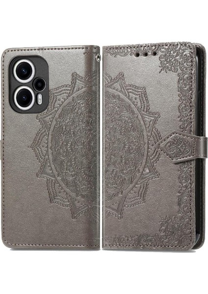 Xiaomi Poco F5 Flip Kapak Basit Iş Zarif Desen Kılıf (Yurt Dışından)