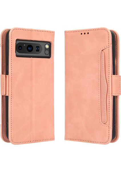 Google Pixel 8 Pro ile Uyumlu Kickstand Koruyucu, Kredi Kartı Tutacağı Pu Deri Darbeye Dayanıklı Telefon Kılıfı (Yurt Dışından)
