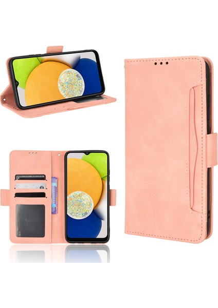 Samsung Galaxy A03 ile Uyumlu Kickstand Koruyucu, Kredi Kartı Tutacağı Pu Deri Darbeye Dayanıklı Telefon Kılıfı (Yurt Dışından) fırsatları