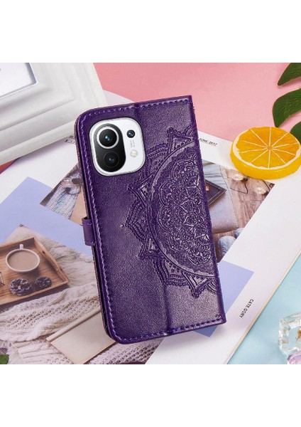 Xiaomi 11 Için Kılıf Darbeye Deri Kılıf Basit Iş Zarif (Yurt Dışından)