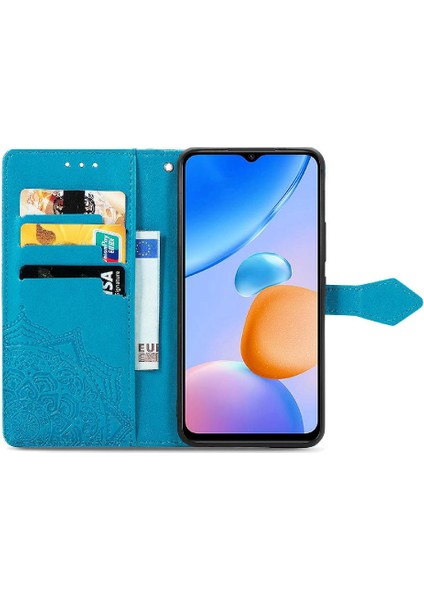 Redmi Için Kılıf 10 5g Basit Iş Zarif Desen Kapak Çevirin Deri (Yurt Dışından)