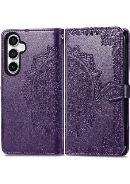 Samsung S23FE Darbeye Basit Iş Zarif Desen Flip Case (Yurt Dışından)