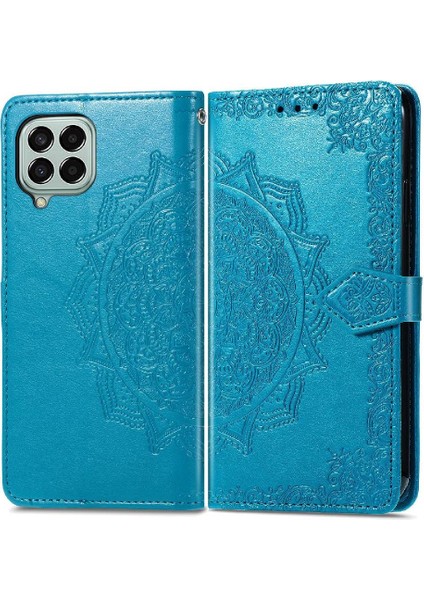 Samsung M33 5g Zarif Desen Basit Iş Deri Kılıf (Yurt Dışından)