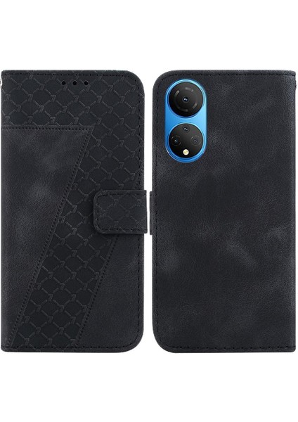 Onur X7 Kart Yuvası Fonksiyonu Için Kılıf Cüzdan Kabartmalı Desen Flip Folio Pu (Yurt Dışından)