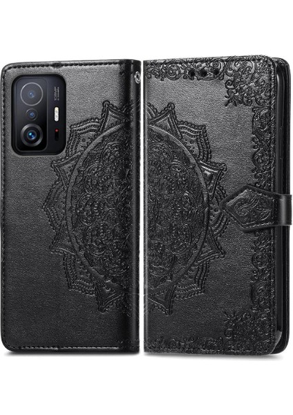 Xiaomi 11T/11T Pro Zarif Desen Deri Kılıf Darbeye (Yurt Dışından)