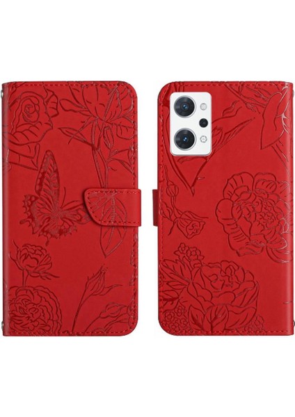 Oppo 7A 7A Pu Deri Kapak Çevirin Çiçekler ve Kelebekler Durumda (Yurt Dışından)