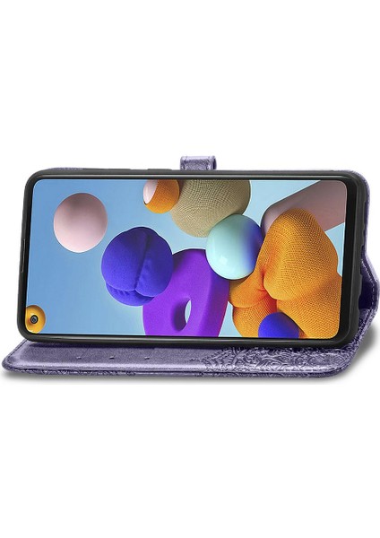 Samsung A21S Zarif Desen Kapak Çevirin Kılıf Basit (Yurt Dışından) modelleri
