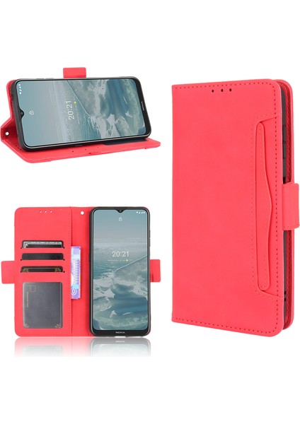 Bdt Shop Nokia G20/G10 ile Uyumlu Kickstand Koruyucu, Kredi Kartı Tutacağı Pu Deri Darbeye Dayanıklı Telefon Kılıfı (Yurt Dışından)