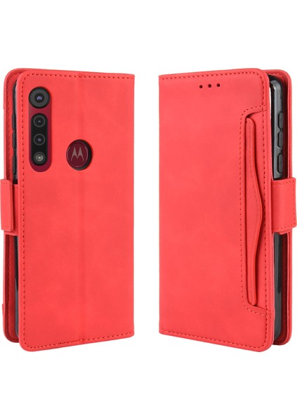 Motorola Moto One Macro/g8 Play ile Uyumlu Kickstand Koruyucu, Kredi Kartı Tutacağı Pu Deri Darbeye Dayanıklı Telefon Kılıfı (Yurt Dışından)