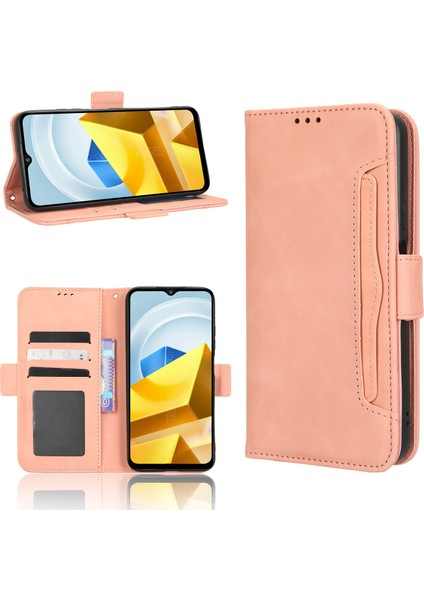 Xiaomi Mi Poco M5 ile Uyumlu Kickstand Koruyucu, Kredi Kartı Tutacağı Pu Deri Darbeye Dayanıklı Telefon Kılıfı (Yurt Dışından) fırsatları