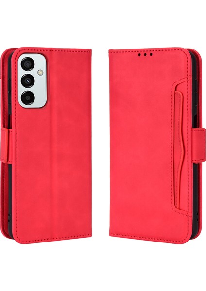 Samsung Galaxy M13 4G/M23 5g ile Uyumlu Kickstand Koruyucu, Kredi Kartı Tutacağı Pu Deri Darbeye Dayanıklı Telefon Kılıfı (Yurt Dışından)