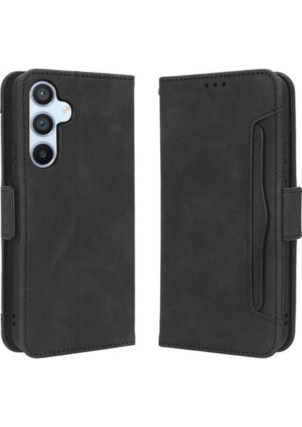 Samsung Galaxy A54 5g ile Uyumlu Kickstand Koruyucu, Kredi Kartı Tutacağı Pu Deri Darbeye Dayanıklı Telefon Kılıfı (Yurt Dışından)