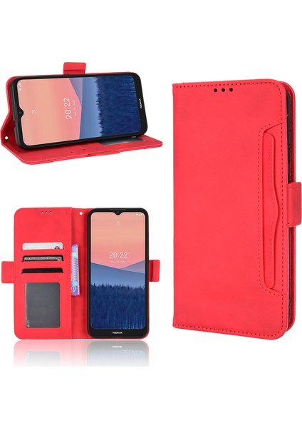Nokia C21 ile Uyumlu Kickstand Koruyucu, Kredi Kartı Tutacağı Pu Deri Darbeye Dayanıklı Telefon Kılıfı (Yurt Dışından) fırsatları
