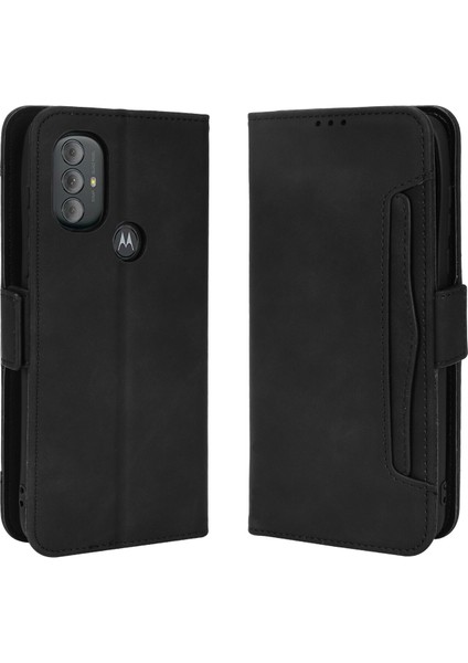 Bdt Shop Motorola Moto G Power 2022 ile Uyumlu Kickstand Koruyucu, Kredi Kartı Tutacağı Pu Deri Darbeye Dayanıklı Telefon Kılıfı (Yurt Dışından)