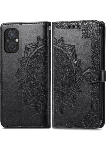 Xiaomi Poco M5 Deri Kılıf Darbeye Zarif Desen Basit (Yurt Dışından)