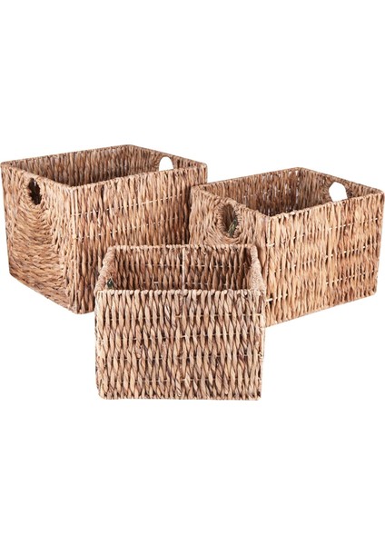 Dekoratif Dikdörtgen Sepet Düzenleyici Sele 3 Lü