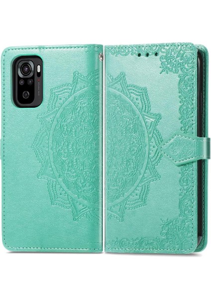 Redmi Not 10 Için Kılıf 4g Deri Kılıf Kapak Çevirin Basit Iş Desen (Yurt Dışından)