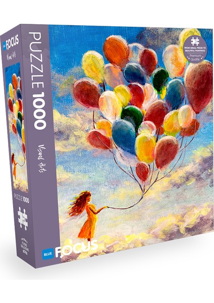 Blue Focus 1000 Parça Puzzle - Flyıng Balloons (Uçan Balonlar)