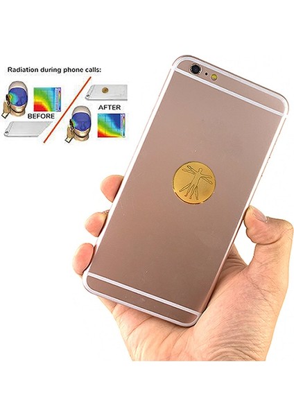 8 Adet 24K Radyasyondan Korunma Etiketi Yuvarlak Cep Telefonu Etiketi Ipad, Dizüstü Bilgisayar, Cep Telefonu Radyasyon Çıkartmaları (Yurt Dışından)