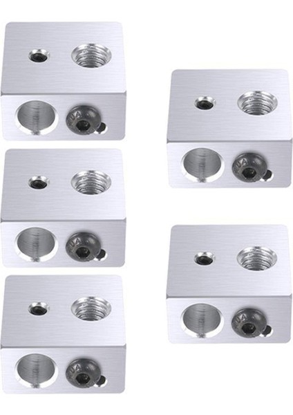 5 Adet 30MM Uzunluk Ekstruder 1.75MM Boğaz Borusu ve 5 Adet 0.4mm Pirinç Ekstruder Memesi ve 5 Adet Isıtıcı Blok Hotend (Yurt Dışından)