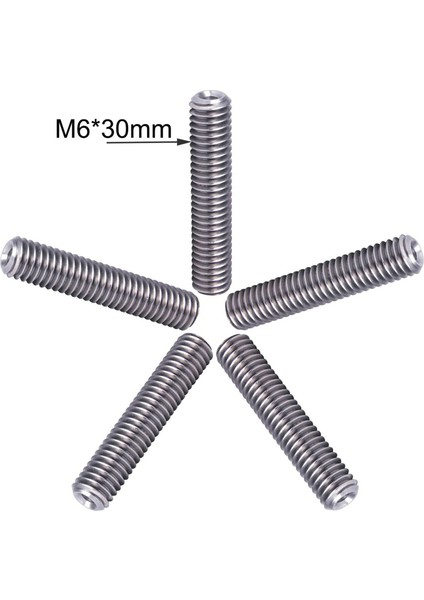 5 Adet 30MM Uzunluk Ekstruder 1.75MM Boğaz Borusu ve 5 Adet 0.4mm Pirinç Ekstruder Memesi ve 5 Adet Isıtıcı Blok Hotend (Yurt Dışından)
