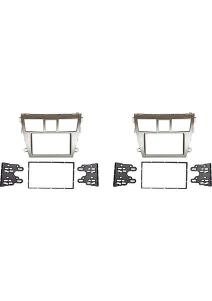 2x2 Dın Araba Stereo Radyo DVD Oynatıcı Çerçeve Fasya Paneli Trim Için Vios 2007-2012,BELTA 2005-2008,YARIS Sedan 2006+ (Yurt Dışından)