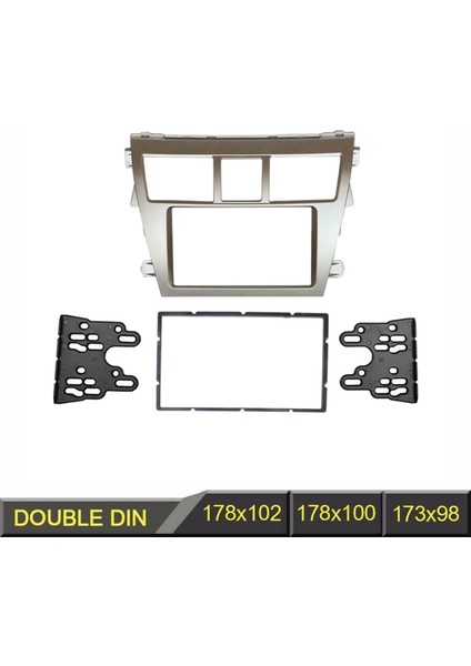 2x2 Dın Araba Stereo Radyo DVD Oynatıcı Çerçeve Fasya Paneli Trim Için Vios 2007-2012,BELTA 2005-2008,YARIS Sedan 2006+ (Yurt Dışından) modelleri