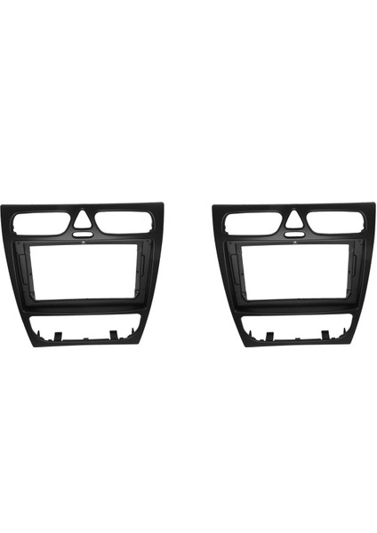 2x Araba Radyo Fasya C Sınıfı W203 02-04 DVD Stereo Çerçeve Plaka Adaptörü Montaj Dash Kurulum Çerçeve Trim Kiti (Yurt Dışından)