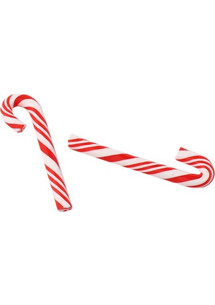 300 Adet Kırmızı ve Beyaz El Yapımı Noel Şeker Kamışı Minyatür Gıda Ev Dekor Kil Şeker Kamışı Yaklaşık 3.2x1 cm (Yurt Dışından) modelleri