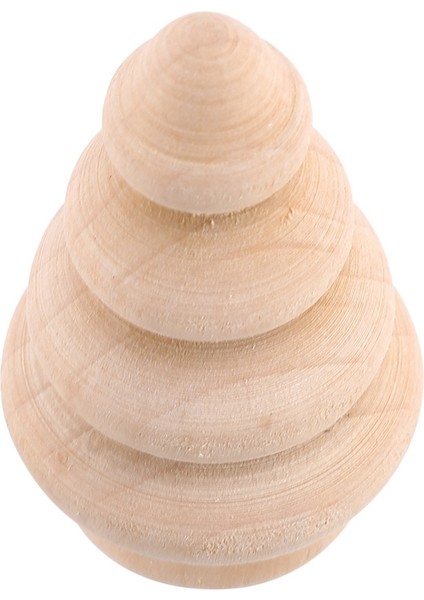 Boş Dıy Ahşap Noel Ağacı Peg Bebekler Parti Kek Toppers 20'li Paket (Yurt Dışından)