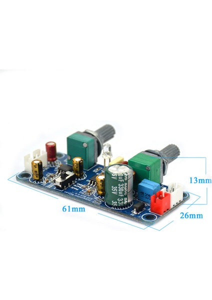 2x Düşük Geçişli Filtre Bas Subwoofer Preamp Amplifikatör Kartı Bas Ses Ayarı ile Tek Güç Dc 9-32 V Preamplifikatör (Yurt Dışından)