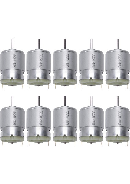 10X RS380 Dc 1.5-18V 30000RPM Mikro Motor 38X28MM Rc Model Oyuncaklar Dıy, Gümüş (Yurt Dışından)