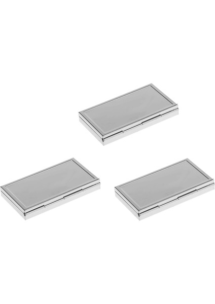3x Mini Seyahat Metal Hap Kutusu Ilaç Organizatör Konteyner Tepsi Kutusu Kasa Depolama 3 Yuvası (Yurt Dışından) fiyatları