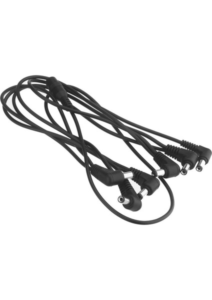 2x 6 Yollu Elektrot Papatya Zinciri Demeti Kablo Bakır Tel Gitar Efektleri Için Güç Kaynağı Adaptörü Splitter Siyah (Yurt Dışından)