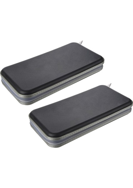 2x 80 Disk Albüm CD DVD Taşıma Kılıfı Cüzdan Saklama Tutucu Çanta Sert Kutu - Siyah (Yurt Dışından)