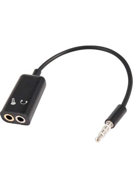 2 Adet 3.5mm Stereo Ses Dağıtıcı Kablosu Erkek Kulaklık Kulaklık + Mikrofon Adaptörü Çiftler Dönüş Kablo Demeti Konnektörü (Yurt Dışından)