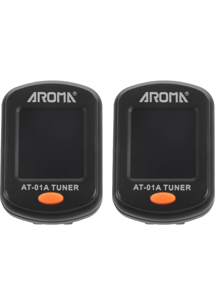 2x AT-01A Gitar Tuner Dönebilen Klipsli Tuner Kromatik Akustik Gitar Bas Ukulele Için LCD Ekran (Yurt Dışından)