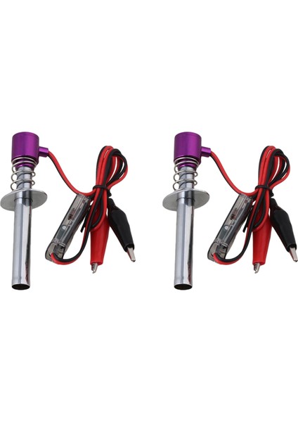 2x Kızdırma Bujisi Ateşleyici Nitro Rc Araba Için Yükseltilmiş 6V -24V Elektronik Mor (Yurt Dışından)