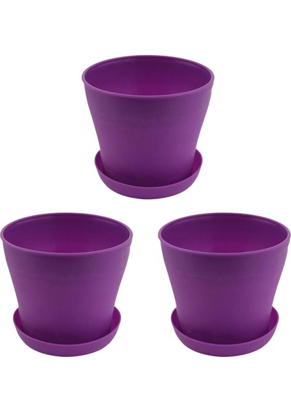 3x Plastik Bitki Saksı Ekici Tabak Tepsisi Yuvarlak Parlak Ev Bahçe Dekoru, Mor Üst, 14 Cm/5.51 Inç (Yurt Dışından) fiyatları