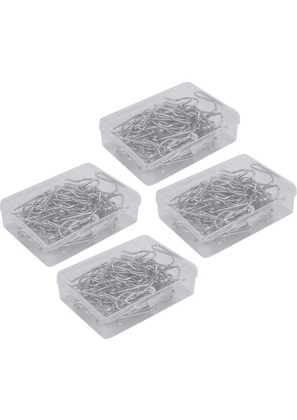 240 Paket Metal Perde Kanca Perdelik Kanca Pimleri Pencere Perdesi, Kapı Perdesi ve Duş Perdesi Için Şeffaf Kutu ile (Yurt Dışından)