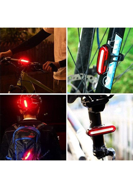 2x Ultra Parlak LED Bisiklet Kuyruk Işığı, USB Şarj Edilebilir Bisiklet Arka Işığı, Ipx6 Su Geçirmez ve Kolay Kurulum Kask Işığı (Yurt Dışından)