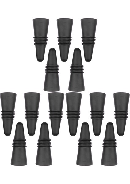Şarap Tıpaları (15'li Set), Silikon Şarap Şişesi Tıpası ve Içecek Şişesi Tıpaları, Siyah (Yurt Dışından)
