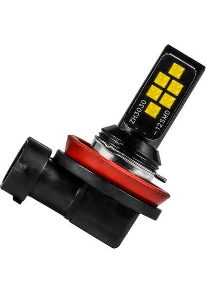 4 Adet Araba Vurgu Sis Farı H8/H11 3030 12SMD Soğuk Beyaz Kod Çözme Flaş LED Anti-Sis Lambası (Yurt Dışından) fiyatları